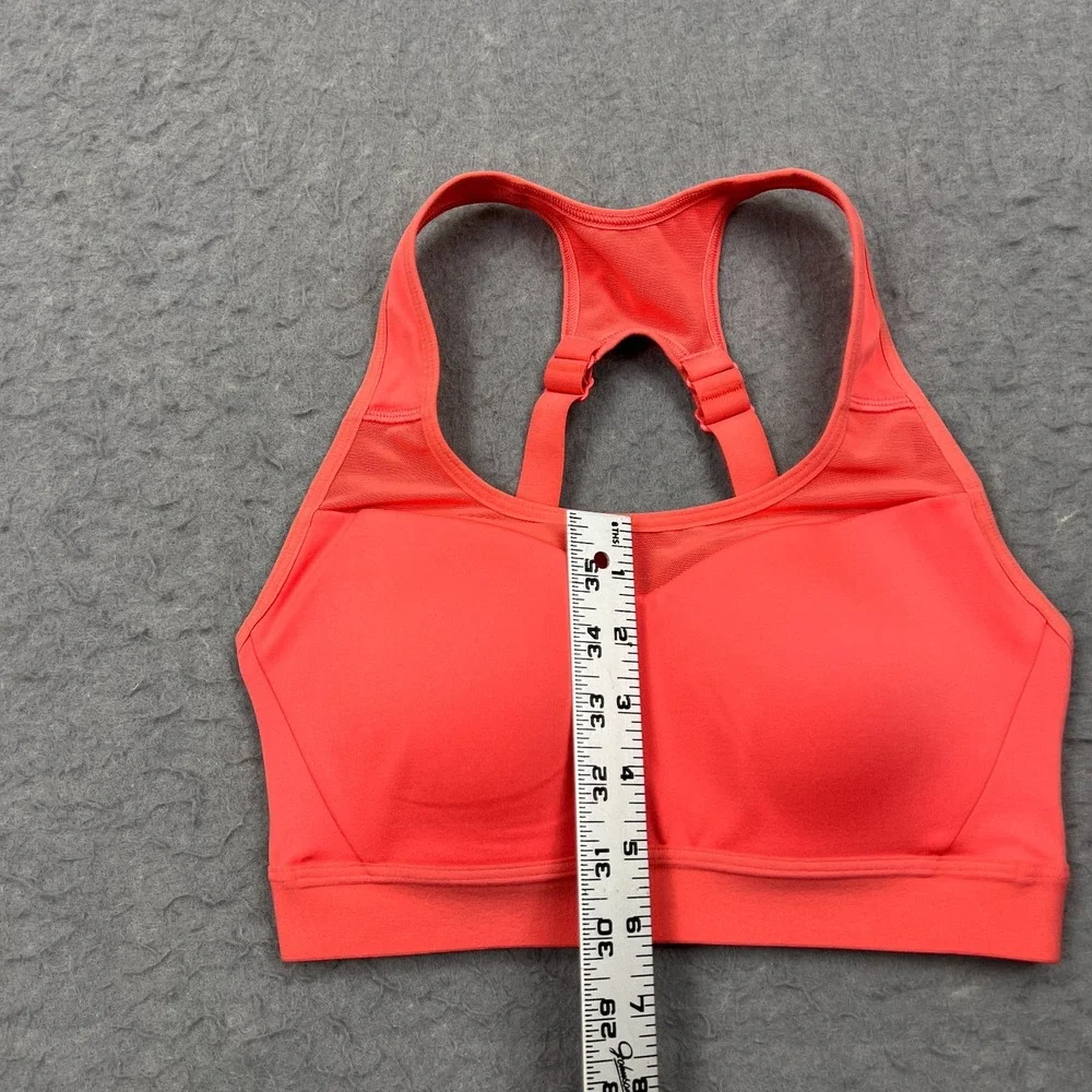 Gymshark Sport Bra Womens XS Coral High Support Open Back‎ Padded Adjustable